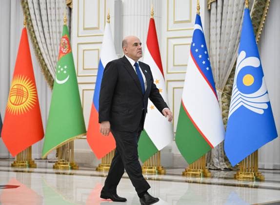 Turkmenistan CIS Government Heads Council 9171483 22.05.2026 Russian Prime Minister Mikhail Mishustin arrives to attend an expanded format meeting of the Commonwealth of Independent States (CIS) Heads of Government Council in Ashgabat, Turkmenistan. Alexander Miridonov Sputnik Ashgabat Turkmenistan  Copyright: xAlexanderxMiridonovx
