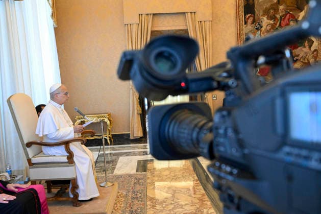 ITALY- REL VATICAN -POPE LEO XVI RECEIVES IN AUDIENCE PARTICIPANTS IN THE INTERNATIONAL CONFERENCE ON MEDIA AND DIGITAL LITERACY May 22, 2026 ITALY REL - Vatican May 22, 2026 Pope Leo XIV receives in audience participants in the International Conference on Media and Digital Literacy EDITORIAL USE ONLY - NO BOOKS Copyright: xVATICANxMEDIAx xCatholicxPressxPhotox