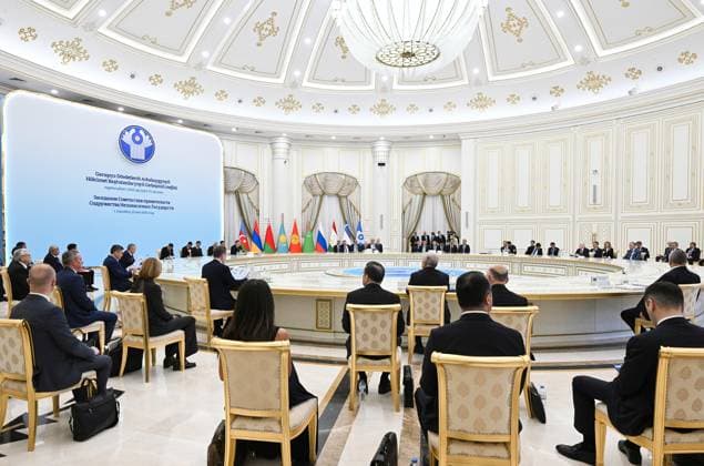 Turkmenistan CIS Government Heads Council 9171488 22.05.2026 Participants attend an expanded format meeting of the Commonwealth of Independent States (CIS) Heads of Government Council in Ashgabat, Turkmenistan. Alexander Miridonov Sputnik Ashgabat Turkmenistan  Copyright: xAlexanderxMiridonovx