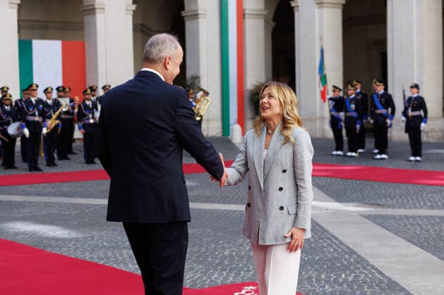 News - Giorgia Meloni meets with Irish Prime Minister Micheal Martin Italian Prime Minister Giorgia Meloni meets with Prime Minister of Ireland Micheal Martin on May 22, 2026 at Palazzo Chigi, Rome, Italy. Rome Palazzo Chigi Italy Copyright: xEmanuelaxVertollix xLiveMediax LPN_2464181