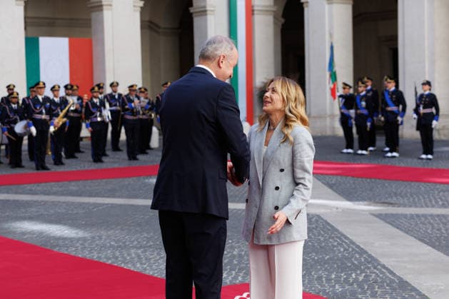 News - Giorgia Meloni meets with Irish Prime Minister Micheal Martin Italian Prime Minister Giorgia Meloni meets with Prime Minister of Ireland Micheal Martin on May 22, 2026 at Palazzo Chigi, Rome, Italy. Rome Palazzo Chigi Italy Copyright: xEmanuelaxVertollix xLiveMediax LPN_2464185