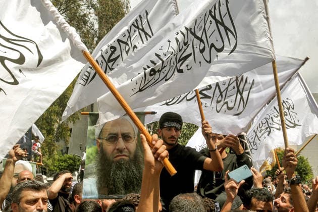 May 22, 2026, Beirut, Beirut, Lebanon: Sunni Muslim supporters of imprisoned detained Islamists and Salafist cleric Sheikh Ahmad al-Assir protest in Beirut demanding the release of al-Assir in a proposed General Amnesty Law. The law was stalled after supporters and families of Islamists have taken the streets to demand releases and sentence reductions, a key point of contention is whether the pardon will cover al-Assir, who was sentenced to death by a military court for 2013 and 2014 clashes with the Lebanese Armed Forces. Beirut Lebanon - ZUMAn313 20260522_zip_n313_008 Copyright: xMarwanxNaamanix