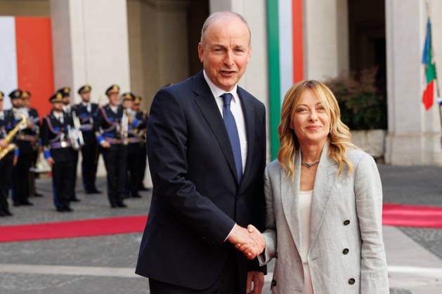 News - Giorgia Meloni meets with Irish Prime Minister Micheal Martin Italian Prime Minister Giorgia Meloni meets with Prime Minister of Ireland Micheal Martin on May 22, 2026 at Palazzo Chigi, Rome, Italy. Rome Palazzo Chigi Italy Copyright: xEmanuelaxVertollix xLiveMediax LPN_2464335