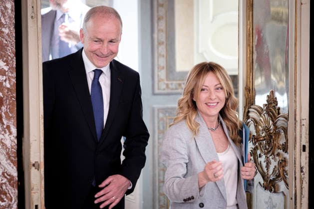 Irish Prime Minister Micheal Martin™s Institutional Visit to Italy Italian Prime Minister Giorgia Meloni meets Irish Prime Minister Micheal Martin at Palazzo Chigi during the Irish leader™s institutional visit to Italy. Rome, May 22, 2026. Rome Italy Copyright: xAndreaxCalandrax