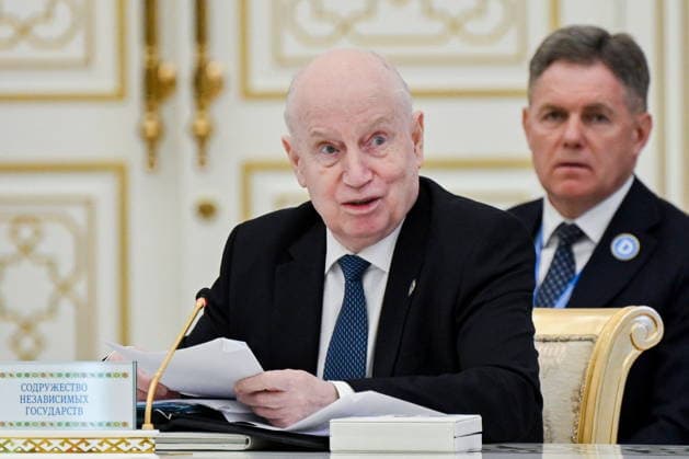TURKMENISTAN, ASHGABAT - MAY 22, 2026: CIS Secretary General Sergei Lebedev speaks during an expanded meeting of the CIS (Commonwealth of Independent States) Council of the Heads of Government at the Garagum Hotel and Business Centre. Alexander Miridonov POOL TASS  92874925