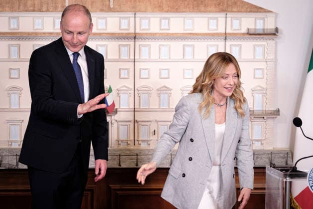 Irish Prime Minister Micheal Martin™s Institutional Visit to Italy Italian Prime Minister Giorgia Meloni meets Irish Prime Minister Micheal Martin at Palazzo Chigi during the Irish leader™s institutional visit to Italy. Rome, May 22, 2026. Rome Italy Copyright: xAndreaxCalandrax