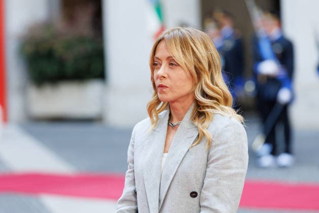 News - Giorgia Meloni meets with Irish Prime Minister Micheal Martin Italian Prime Minister Giorgia Meloni awaits for the Prime Minister of Ireland Micheal Martin on May 22, 2026 at Palazzo Chigi, Rome, Italy. Rome Palazzo Chigi Italy Copyright: xEmanuelaxVertollix xLiveMediax LPN_2464351