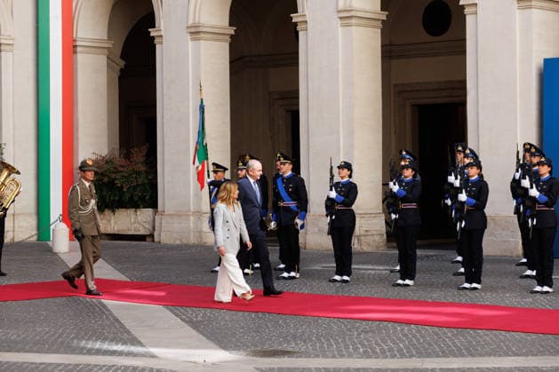 News - Giorgia Meloni meets with Irish Prime Minister Micheal Martin Italian Prime Minister Giorgia Meloni meets with Prime Minister of Ireland Micheal Martin on May 22, 2026 at Palazzo Chigi, Rome, Italy. Rome Palazzo Chigi Italy Copyright: xEmanuelaxVertollix xLiveMediax LPN_2464356