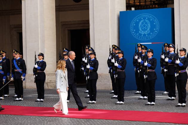 News - Giorgia Meloni meets with Irish Prime Minister Micheal Martin Italian Prime Minister Giorgia Meloni meets with Prime Minister of Ireland Micheal Martin on May 22, 2026 at Palazzo Chigi, Rome, Italy. Rome Palazzo Chigi Italy Copyright: xEmanuelaxVertollix xLiveMediax LPN_2464357