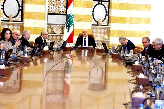Lebanese President Joseph Aoun speaks during a cabinet session Lebanese President Joseph Aoun speaks during a cabinet session, congratulating the Lebanese people on the occasion of Eid al-Adha and expressing his hope for better conditions in Lebanon and the complete liberation of the country, in Beirut, Lebanon, May 22, 2026. Photo by Lebanese Presidency Office apaimages Beirut Beirut Lebanon 220526_Lebanon_LPO_00(2) Copyright: xapaimagesxLebanesexPresidencyxOfficex xapaimagesx