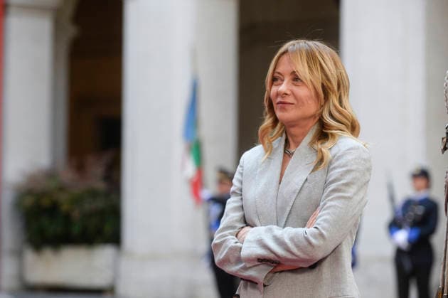 Italy, Rome, 22 May, 2026 - Chigi Palace, italian Prime Minister Giorgia Meloni receives Micheal Martin, Prime minister of Ireland. Italy, Rome, 22 May, 2026: Chigi Palace, italian Prime Minister Giorgia Meloni receives Micheal Martin, Prime minister of Ireland. In the photo Giorgia Meloni, Credit:Stefano Carofei Agenzia Sintesi Avalon Italy, Rome  Copyright: xStefanoxCarofeix xAgenziaxSintesix xAvalonx 1104185979