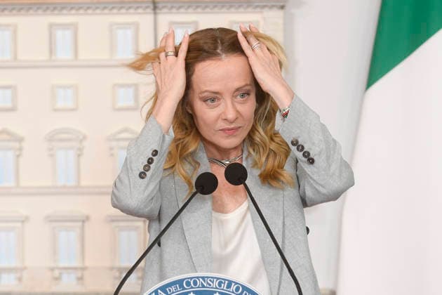 Italy, Rome, 22 May, 2026 - Chigi Palace, italian Prime Minister Giorgia Meloni receives Micheal Martin, Prime minister of Ireland. Italy, Rome, 22 May, 2026: Chigi Palace, italian Prime Minister Giorgia Meloni receives Micheal Martin, Prime minister of Ireland. In the photo Giorgia Meloni, Credit:Stefano Carofei Agenzia Sintesi Avalon Italy, Rome  Copyright: xStefanoxCarofeix xAgenziaxSintesix xAvalonx 1104186063