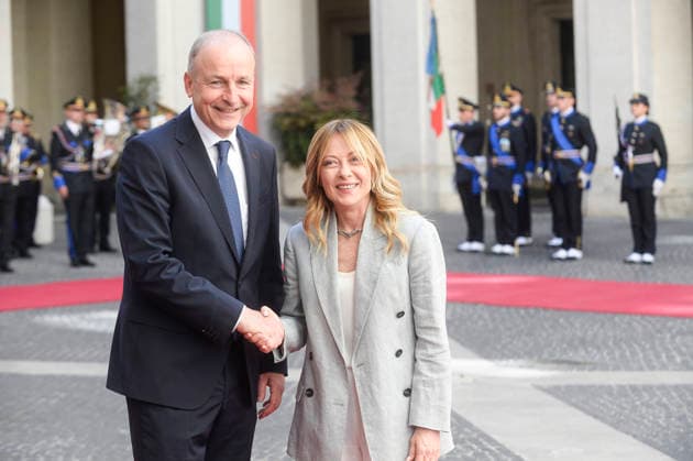 Italy, Rome, 22 May, 2026 - Chigi Palace, italian Prime Minister Giorgia Meloni receives Micheal Martin, Prime minister of Ireland. Italy, Rome, 22 May, 2026: Chigi Palace, italian Prime Minister Giorgia Meloni receives Micheal Martin, Prime minister of Ireland., Credit:Stefano Carofei Agenzia Sintesi Avalon Italy, Rome Copyright: xStefanoxCarofeix xAgenziaxSintesix xAvalonx 1104186052