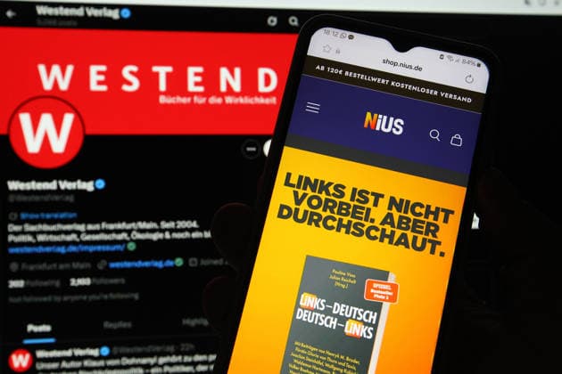 The X account of Westend Verlag was accessed on a laptop Before that, the online medium Nius was opened on a smartphone In an open letter, 32 authors announced their withdrawal from Westend Verlag They accuse the publishing house of being clo
