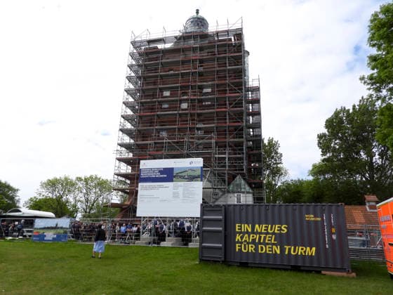 CNTV NEUWERK Exterior view of Neuwerk Island tower on the occasion of the tower renovation 22 05 2026 Since 1310, the listed Neuwerk weir and lighthouse has dominated the island as the oldest secular building in Hamburg and the oldest lighthouse on the German North Sea coast This unique building is now being extensively renovated for around 22 million euros Hamburg Germany