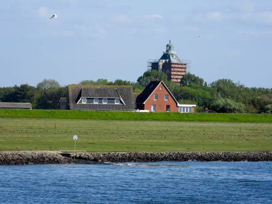 CNTV NEUWERK Exterior view of Neuwerk Island tower on the occasion of the tower renovation 22 05 2026 Since 1310, the listed Neuwerk weir and lighthouse has dominated the island as the oldest secular building in Hamburg and the oldest lighthouse on the German North Sea coast This unique building is now being extensively renovated for around 22 million euros Hamburg Germany