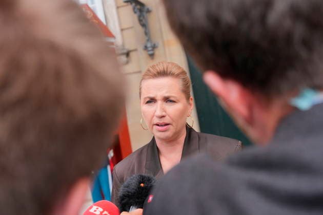 Denmark Politics Acting Prime Minister Mette Frederiksen after her visit to the King at Amalienborg Palace in Copenhagen, Denmark, Saturday, May 23, 2026 After Saturday s royal round, it is clear that acting Prime Minister Mette Frederiksen S is once again the royal investigator pointed to form a new Danish government , Copenhagen Denmark  Copyright: EmilxHelmsx spdk20260523-142029-L