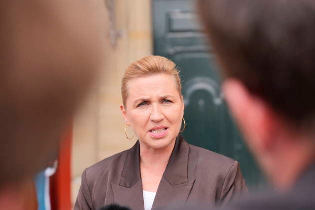 Denmark Politics Acting Prime Minister Mette Frederiksen after her visit to the King at Amalienborg Palace in Copenhagen, Denmark, Saturday, May 23, 2026 After Saturday s royal round, it is clear that acting Prime Minister Mette Frederiksen S is once again the royal investigator pointed to form a new Danish government , Copenhagen Denmark  Copyright: EmilxHelmsx spdk20260523-142344-L