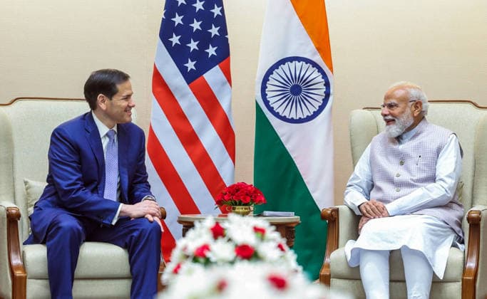 RECORD DATE NOT STATED PM Modi meets US Secretary of State Marco Rubio New Delhi, May 23 (ANI): Prime Minister Narendra Modi meets US Secretary of State Marco Rubio, in New Delhi on Saturday. (@narendramodi X ANI Photo) NEW DELHI Delhi India Copyright: xANIx ANI_20260523209