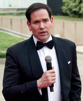 RECORD DATE NOT STATED U.S. Secretary of State Marco Rubio speaks during the Roosevelt House reception hosted by U.S. Ambassador to India Sergio Gor New Delhi, May 23 (ANI): U.S. Secretary of State Marco Rubio speaks during the Roosevelt House reception hosted by U.S. Ambassador to India Sergio Gor, in New Delhi on Saturday. (ANI Video Grab) NEW DELHI Delhi India Copyright: xANIx ANI_20260523444