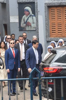 U.S. Secretary of State Marco Rubio after a meeting whit nuns at the Mother TeresaÃ¢â‚¬â ¢s House, as part of his official visit to Kolkata. Marco Rubio s visit to India was to repair ties between the two nations. on May 23, 2026 in Kolkata, India. Kolkata India  - ZUMAe321 20260523_zia_e321_004 Copyright: xDipaxChakrabortyx