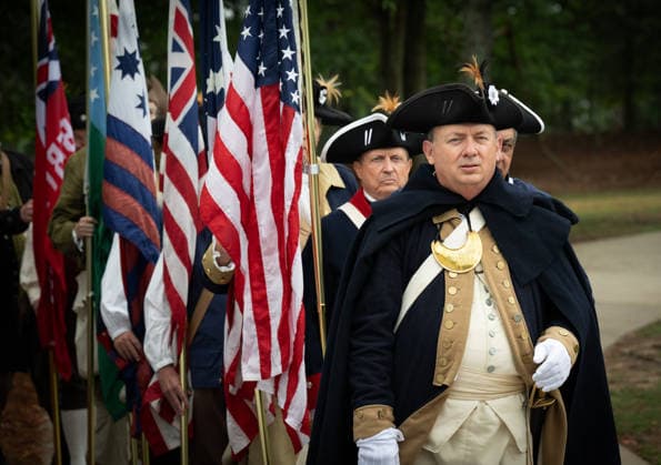 May 23, 2026, Canton, Georgia, USA: Scott Collins prepares to lead a Sons of the American Revolution chapter color guard to the Memorial Day ceremony at Georgia National Cemetery. Canton USA - ZUMAn03_ 20260523_zaf_n03_008 Copyright: xRobinxRaynex
