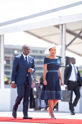 May 24, 2026, Cotonou, Cotonou, Benin: ROMUALD WADAGNI, president of Benin and his wife NATALIE VILETTE WADAGNIN during the nvestiture ceremony of the President of the Republic at Congress Palace Cotonou Benin - ZUMAs385 20260524_zsp_s385_002 Copyright: xLeopoldxSoglox