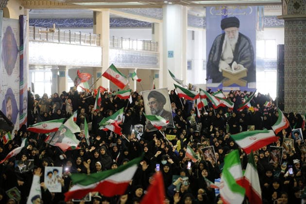 Memorial ceremony held in Tehran for victims of Iran-US-Israel conflict TEHRAN, IRAN - MAY 24: A memorial ceremony is held at the Imam Khomeini Mosalla Mosque for those who lost their lives in the conflict involving Iran, the United States, and Israel following the February 28 attacks, in Tehran, capital of Iran, on May 24, 2026. Fatemeh Bahrami Anadolu Tehran Iran. Editorial use only. Please get in touch for any other usage.  Copyright: x2026xAnadoluxFatemehxBahramix