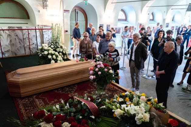 May 24, 2026, Pollenzo, Cn, Italy: Don Luigi Ciotti at the funeral ceremony for Carlo Petrini, founder of Slow Food, the Terra Madre food fair, and the University of Pollenzo. Pollenzo, May 24, 2026 Pollenzo Italy  - ZUMAa289 20260524_zia_a289_035 Copyright: xSelenexDanielex xAgfx