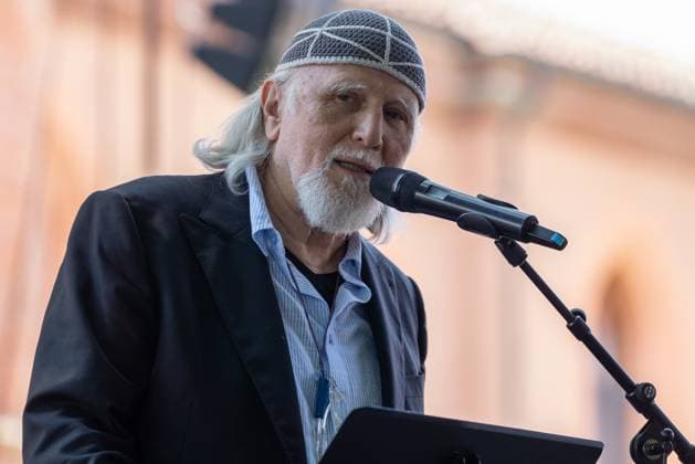 May 24, 2026, Pollenzo, Cn, Italy: Moni Ovadia at the funeral ceremony for Carlo Petrini, founder of Slow Food, the Terra Madre food fair, and the University of Pollenzo. Pollenzo, May 24, 2026 Pollenzo Italy  - ZUMAa289 20260524_zia_a289_067 Copyright: xSelenexDanielex xAgfx