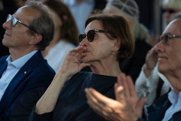 May 24, 2026, Pollenzo, Cn, Italy: Chiara Petrini s emotion at the funeral ceremony for Carlo Petrini, founder of Slow Food, the Terra Madre food fair, and the University of Pollenzo. Pollenzo, May 24, 2026 Pollenzo Italy  - ZUMAa289 20260524_zia_a289_082 Copyright: xSelenexDanielex xAgfx