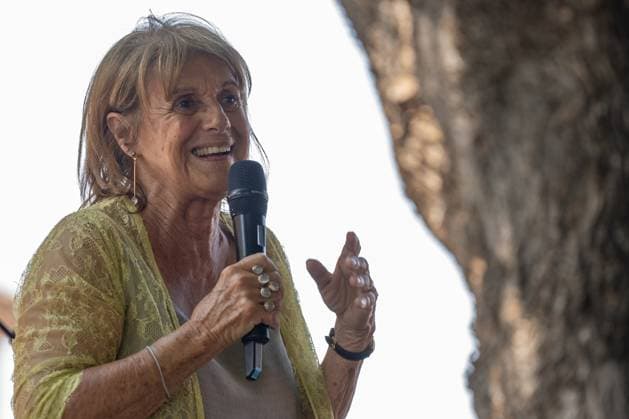 May 24, 2026, Pollenzo, Cn, Italy: Lella Costa speaks at the funeral for Carlo Petrini, founder of Slow Food, the Terra Madre food fair, and the University of Pollenzo. Pollenzo, May 24, 2026 Pollenzo Italy  - ZUMAa289 20260524_zia_a289_100 Copyright: xSelenexDanielex xAgfx