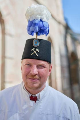 Berchtesgaden, Germany 25 05 2026 In the picture miner in impressive traditional costume Model Release available Salt Mine Bavaria Copyright: xFotostandx xWassmuthx