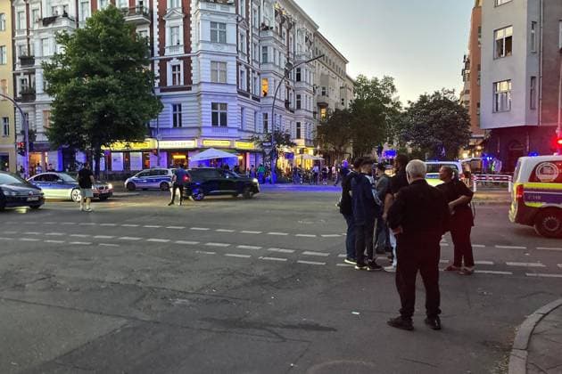 Berlin, Germany, 25 05 2026 Police after shooting at the corner of Urbanstraße and Graefestraße in the Kreuzberg district Copyright: xdtsxNachrichtenagenturx dts_120179