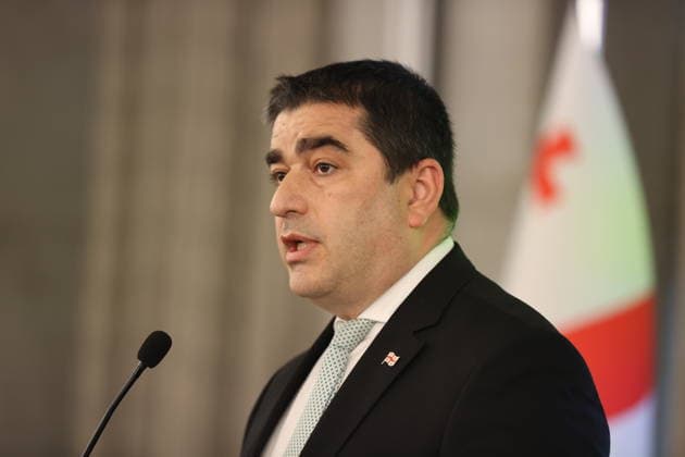 News Bilder des Tages The 108th anniversary of the Republic of Azerbaijan celebrated in Georgia TBILISI, GEORGIA - MAY 25: Shalva Papuashvili (R), Speaker of the Parliament of Georgia, delivers a speech during an event hosted by Azerbaijan’s Ambassador to Tbilisi, Faik Guliyev (not seen), on the occasion of the 108th anniversary of the establishment of the Republic of Azerbaijan in Tbilisi, Georgia, on May 25, 2026. Davit Kachkachishvili Anadolu Tbilisi Georgia. Editorial use only. Please get in touch for any other usage.  Copyright: x2026xAnadoluxDavitxKachkachishvilix