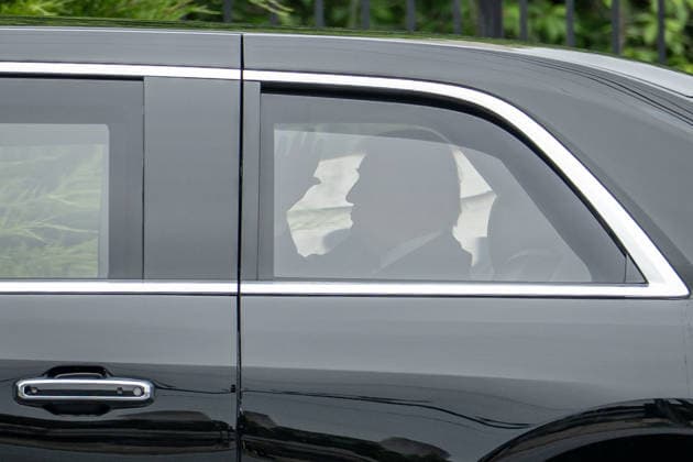May 26, 2026, Bethesda, Maryland, United States: U.S. President DONALD TRUMP departs Walter Reed National Military Medical Center following his annual physical examination. Bethesda United States - ZUMAk206 20260526_znp_k206_004 Copyright: xMattxKaminskyx