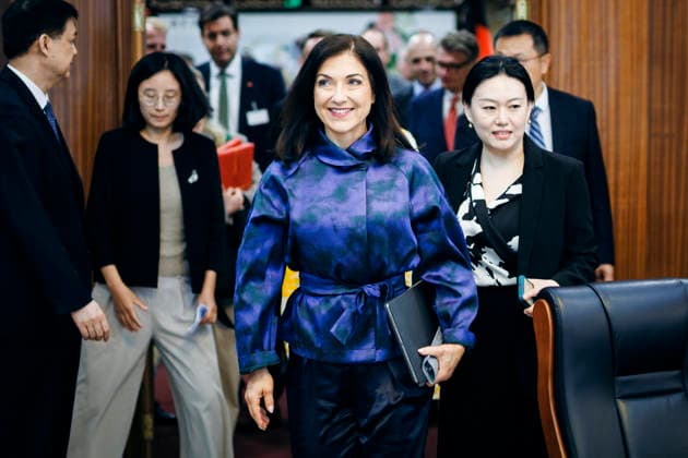 Katherina Reiche CDU , Federal Minister for Economic Affairs and Energy meets Vice Minister ZHOU Haibing for talks in Beijing, 27 05 2026 Photographed on behalf of the Federal Ministry for Economic Affairs and Energy BMWE Beijing China Copyright: xFelixxZahn BMWEx