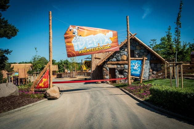 Opening of the new Idefix Adventureland themed area at the Belantis theme park near Leipzig The family-oriented adventure area based around the well-known Asterix characters is part of the planned further development of the park into the future Asterix Park Germany Opening of Idefix Adventureland