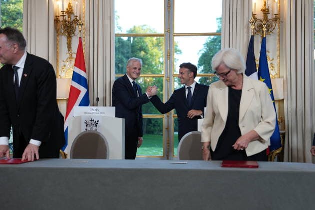 French President Emmanuel Macron in Paris Paris, France 20260527 Prime Minister Jonas Gahr Store fashions French President Emmanuel Macron in Paris Photo Ole Berg Rusten NTB Paris France b7sa2 f AiA EDITORIAL USE ONLY Ref POLb7sa2 f AiA jpg  Copyright: xOlexBerg-Rustenx xNTBx