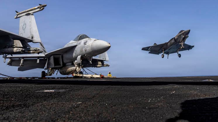 May 28, 2026, Undisclosed Location, United States: A U.S. Marine F-35C Lightning II stealth fighter aircraft, with the Black Knights of Marine Fighter Attack Squadron 314, approaches to land on the flight deck of the Nimitz-class aircraft carrier USS Abraham Lincoln during the blockade of Iran, May 25, 2026, from an undisclosed location. Undisclosed Location United States - ZUMAp138 20260528_zaa_p138_040 Copyright: xUsxNavy U.S.xNavyx