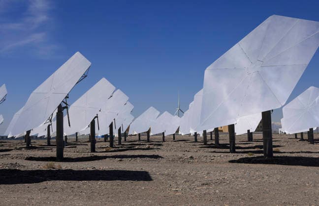 HAMI, CHINA - MAY 28: A general view shows a mirror field at the 50-megawatt solar thermal power station on May 28, 2026 in Hami, Xinjiang Uygur Autonomous Region of China. The power station can generate power around the clock because it can store solar energy and provide high-quality and stable electricity supply at night. It uses a light-heat-electricity power generation mode.  Copyright: xChinaxNewsxServicex 111644803358