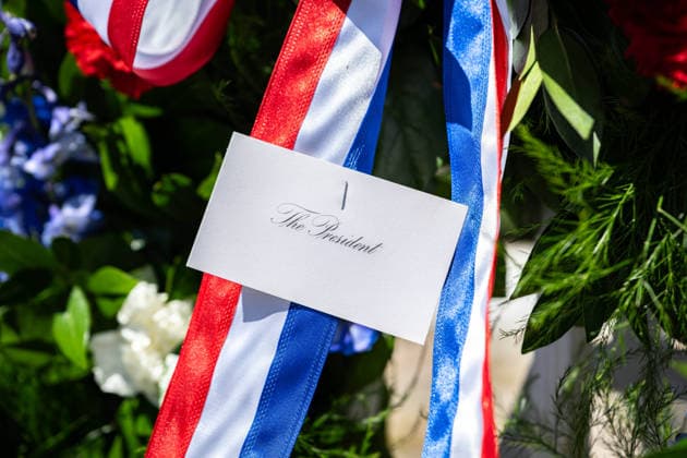 May 29, 2026, Arlington, Virginia, United States: A ceremonial wreath is laid at the gravesite of President JOHN F. KENNEDY during a wreath-laying ceremony marking what would have been his 109th birthday at Arlington National Cemetery. Arlington United States - ZUMAk206 20260529_znp_k206_022 Copyright: xMattxKaminskyx