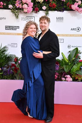 Gisa Flake and Knud Riepen at the German Film Award Lola ceremony at the Palais am Funkturm exhibition center in Berlin on 29 05 2026