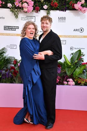 Gisa Flake and Knud Riepen at the German Film Award Lola ceremony at the Palais am Funkturm exhibition center in Berlin on 29 05 2026