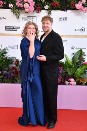 Gisa Flake and Knud Riepen at the German Film Award Lola ceremony at the Palais am Funkturm exhibition center in Berlin on 29 05 2026