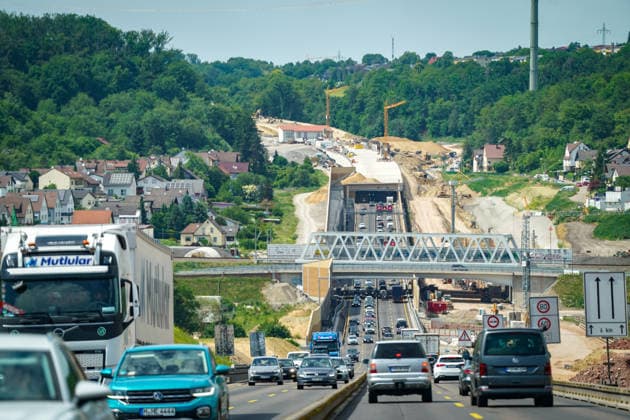 Niefern Öschelbronn, Baden Württemberg, Germany, Europe, A8 highway, Enztal crossing, hi Copyright: xJOERANxSTEINSIEKx