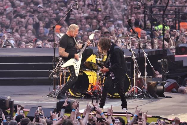 30 05 2026, Metallica in concert live at the Olympiastadion, Berlin, singer and guitarist James Hetfield, Kirk Hammet, Lars Ulrich, Robert Trujilo, Berlin