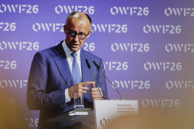 Friedrich Merz CDU , Federal Chancellor, photographed at the East German Economic Forum in Bad Saarow, 02 06 2026 Bad Saarow Germany Copyright: xFlorianxGaertnerx
