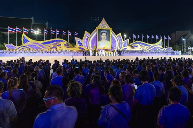 Birthday of Thai Queen Suthida in Bangkok BANGKOK, THAILAND - JUNE 3: Honor guard soldiers stand holding Thai flags during an event in honor of Her Majesty Queen Suthida Bajrasudhabimalalakshana the queen of Thailand’s 48th birthday at Sanam Luang Royal Field in Bangkok, Thailand on June 3, 2026. Adryel Talamantes Anadolu Bangkok Thailand. Editorial use only. Please get in touch for any other usage.  Copyright: x2026xAnadoluxAdryelxTalamantesx