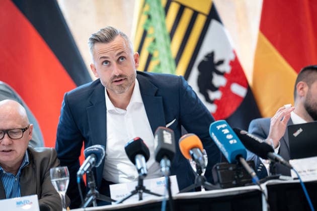 Ulrich Siegmund, top candidate for the upcoming state election during the campaign presentation at the Ratswaage Hotel Magdeburg Presentation of the AfD election campaign for the 2026 state election in Saxony-Anhalt, Magdeburg Saxony-Anhalt Germany Ratswaage Hotel